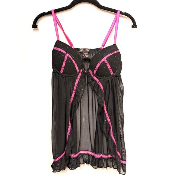 Y2k Per Lei Black and Pink Lingerie - Picture 1 of 3